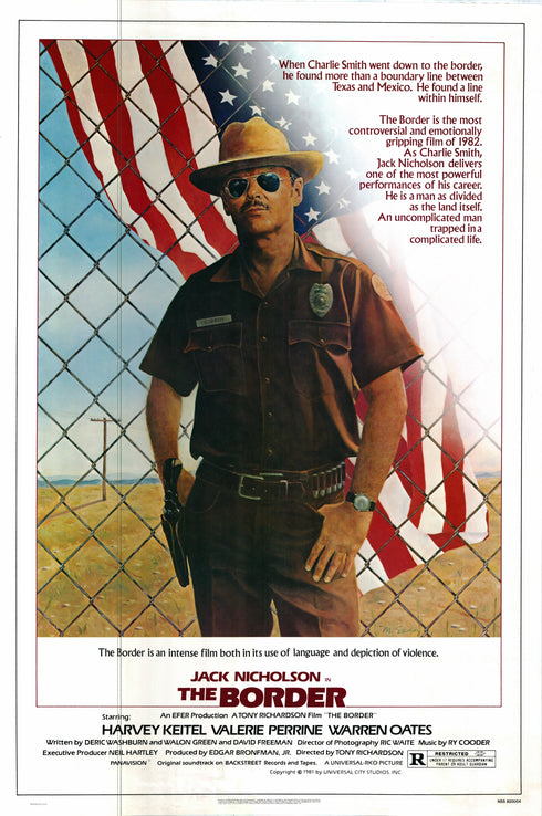 the border 1982 one sheet poster rolled